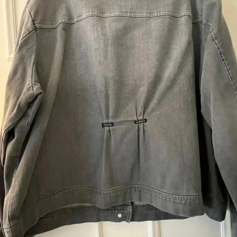 Motto Grey Denim Jacket Size 2x - Picture 5 of 5
